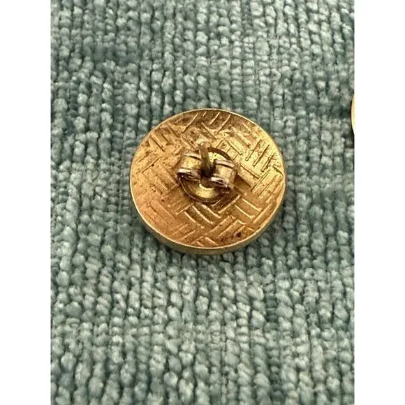 Vintage Round Cloisonne Rose Stud Earrings Button Style Rose Pink Enameled EUC - Picture 4 of 5